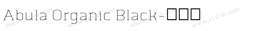 Abula Organic Black字体转换